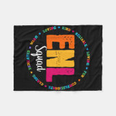 Enl Squad Teacher English New Language Squad Team  Fleece Deken (Voorkant (Horizontaal))