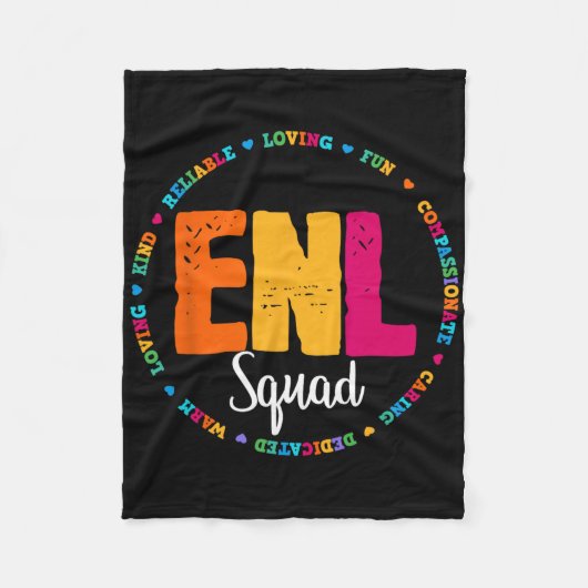 Enl Squad Teacher English New Language Squad Team  Fleece Deken (Voorkant)