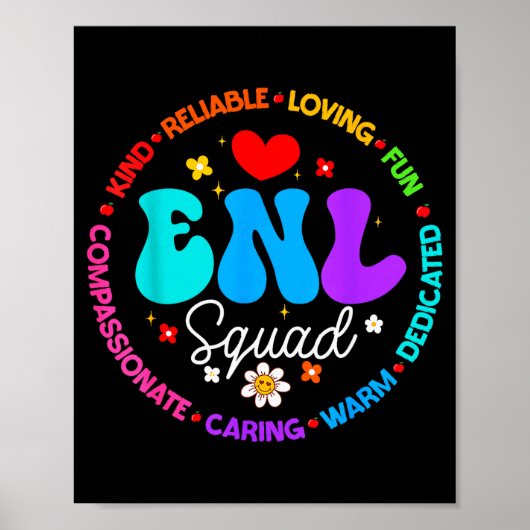 Enl Squad Teacher Squad English New Language Crew  Poster (Voorkant)
