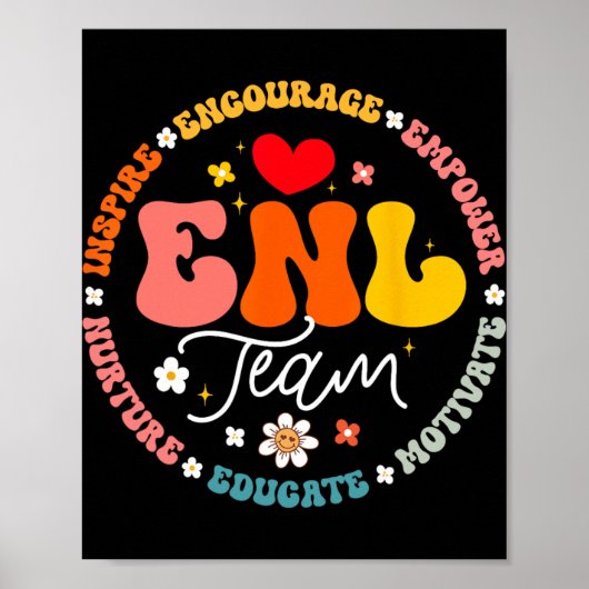 Enl Team Teacher English New Language Squad Crew Poster (Voorkant)