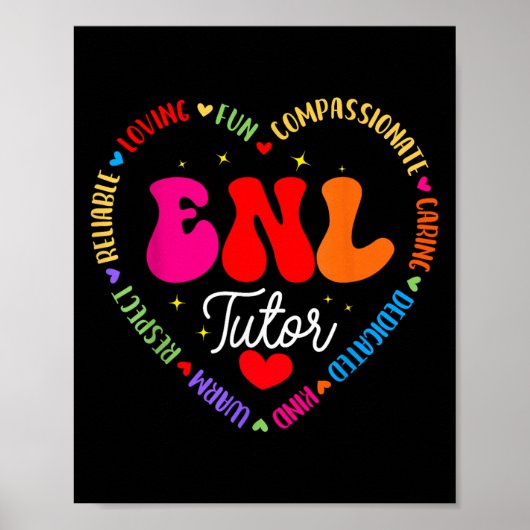 ENL Tutor Teacher Squad Engels Nieuwe Taal Squad Poster (Voorkant)
