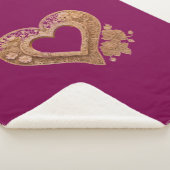 Enlaced Golden Heart Ai Art Sherpa Deken (3/4)