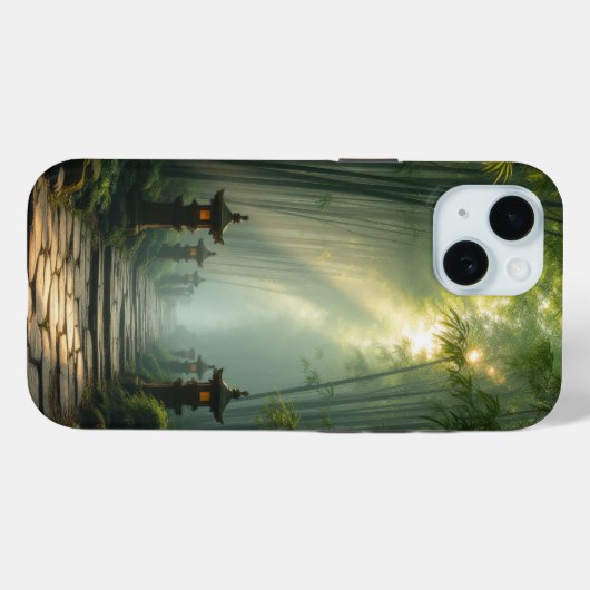 Enlightened Path: The Bamboo Forest Sanctuary Case-Mate iPhone Case (Achterkant (horizontaal))