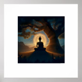 Enlightenment Under Bodhi Tree - Buddha Meditation Poster (Voorkant)