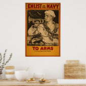 Enlist bij de marine poster (Keuken)