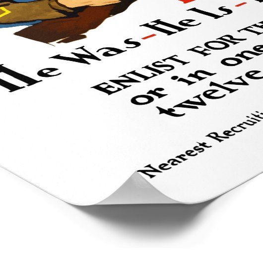 Enlist for the Infantry - WWI Poster (Hoek)