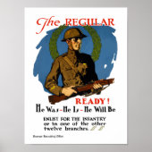 Enlist for the Infantry - WWI Poster (Voorkant)
