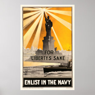 Enlist in de NAVY For Liberty's Sake! Amerikaanse  Poster