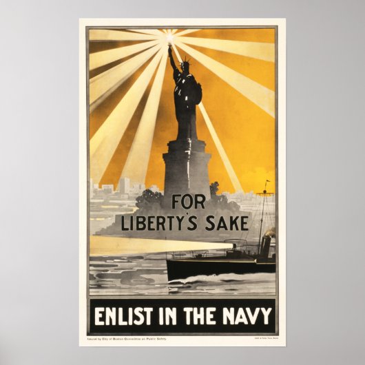 Enlist in de NAVY For Liberty's Sake! Amerikaanse  Poster (Voorkant)