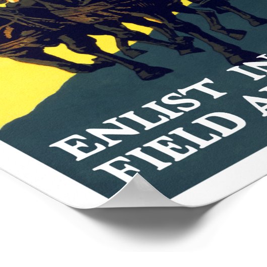 Enlist in the Field Artillery — WW1 Army Poster (Hoek)