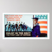 Enlist Navy, de 1ste verdedigingslinie (US02160) Poster (Voorkant)