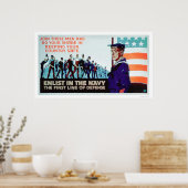 Enlist Navy, de 1ste verdedigingslinie (US02160) Poster (Keuken)