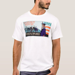 Enlist Navy, de 1ste verdedigingslinie (US02160) T-shirt