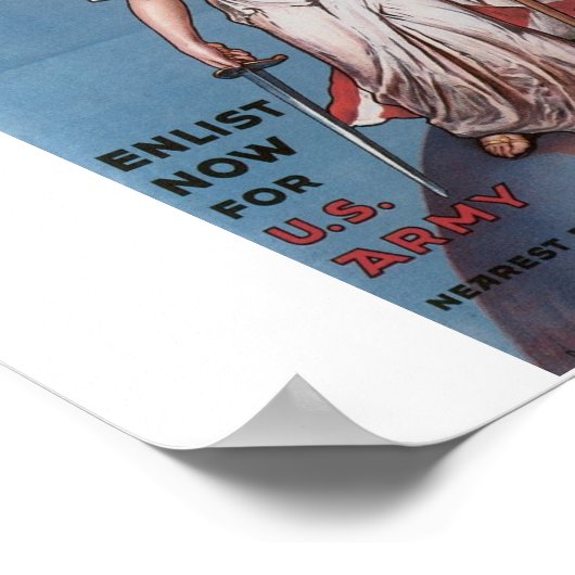 "Enlist Now for U.S. Army" circa 1916 Poster (Hoek)