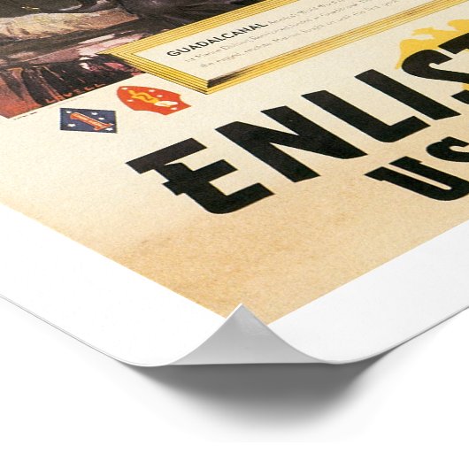 Enlist Now - US Marine Corps Poster (Hoek)