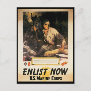 Enlist Now World War II Briefkaart