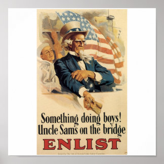 "Enlist" Oom Sam U.S. Militair Poster