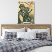 Enlist Propaganda Poster Canvas Afdruk (Insitu (Slaapkamer))