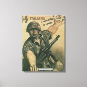 Enlist Propaganda Poster Canvas Afdruk