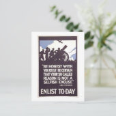  Enlist Today Recrugement Poster Briefkaart (Staand voorkant)