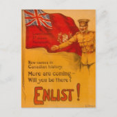 Enlist voor Canada! Briefkaart (Voorkant)