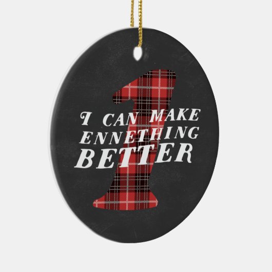 Enneagram 1 Funny Kerstthema Ornament (Rechts)