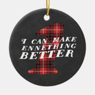 Enneagram 1 Funny Kerstthema Ornament