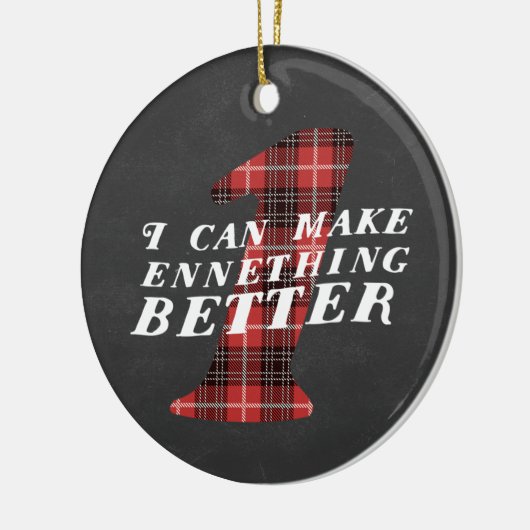 Enneagram 1 Funny Kerstthema Ornament (Links)