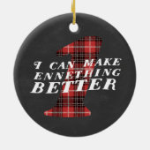 Enneagram 1 Funny Kerstthema Ornament (Achterkant)