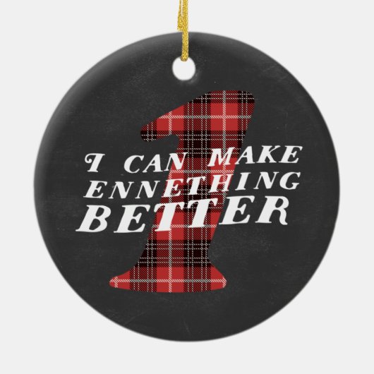 Enneagram 1 Funny Kerstthema Ornament (Achterkant)