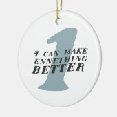 Enneagram 1 Funny Kerstversier Keramisch Ornament (Links)