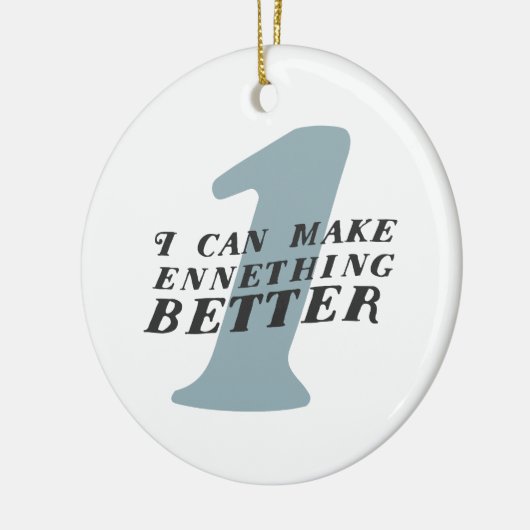 Enneagram 1 Funny Kerstversier Keramisch Ornament (Links)
