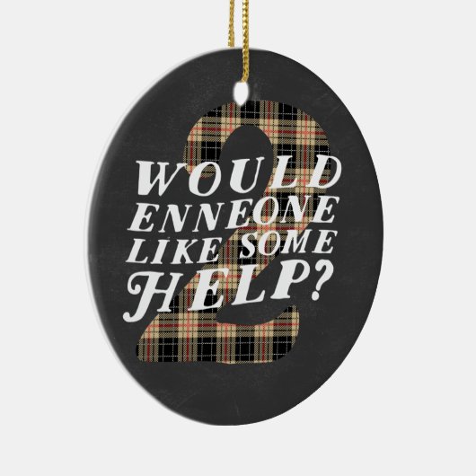 Enneagram 2 Kerstmis Gedekte versiering Keramisch Ornament (Rechts)