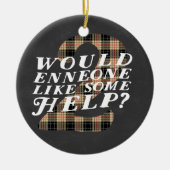 Enneagram 2 Kerstmis Gedekte versiering Keramisch Ornament (Voorkant)