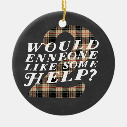 Enneagram 2 Kerstmis Gedekte versiering Keramisch Ornament (Voorkant)