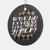 Enneagram 2 Kerstmis Gedekte versiering Keramisch Ornament (Links)