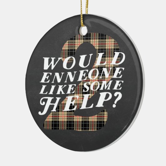 Enneagram 2 Kerstmis Gedekte versiering Keramisch Ornament (Links)