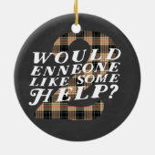 Enneagram 2 Kerstmis Gedekte versiering Keramisch Ornament (Achterkant)