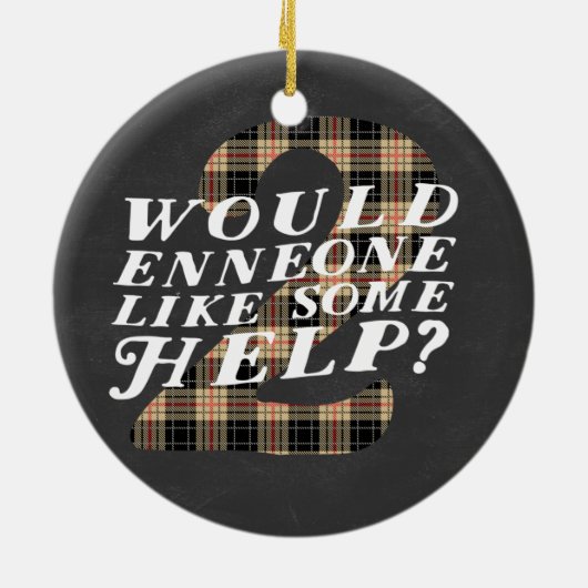 Enneagram 2 Kerstmis Gedekte versiering Keramisch Ornament (Achterkant)