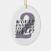 Enneagram 2 kerstversiering keramisch ornament (Rechts)