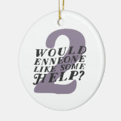 Enneagram 2 kerstversiering keramisch ornament (Links)