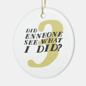 Enneagram 3 Funny Kerstversier Keramisch Ornament (Links)