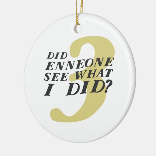 Enneagram 3 Funny Kerstversier Keramisch Ornament (Links)