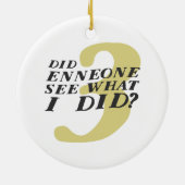 Enneagram 3 Funny Kerstversier Keramisch Ornament (Achterkant)