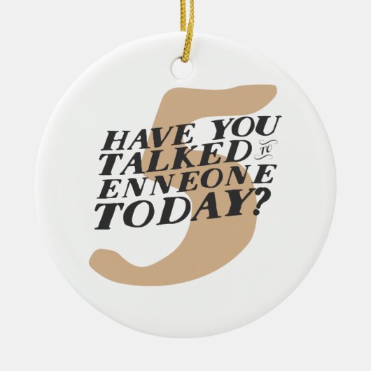 Enneagram 5 Funny Kerstversier Keramisch Ornament (Voorkant)
