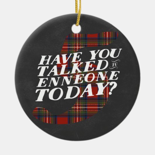 Enneagram 5 Kerstmis Keramisch Ornament (Voorkant)