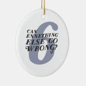 Enneagram 6 Funny Kerstversier Keramisch Ornament (Rechts)