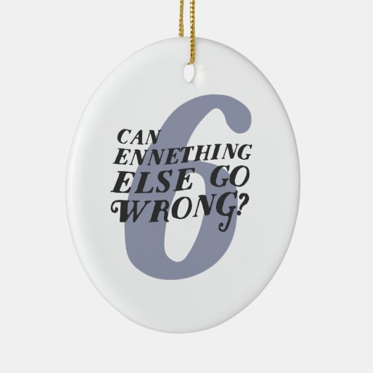 Enneagram 6 Funny Kerstversier Keramisch Ornament (Rechts)
