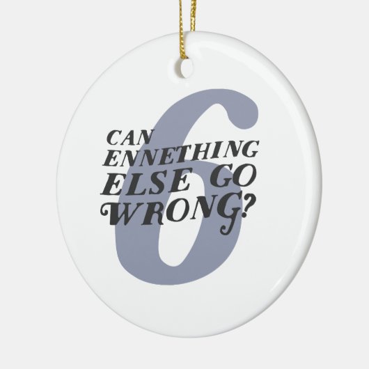 Enneagram 6 Funny Kerstversier Keramisch Ornament (Links)