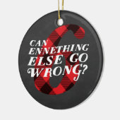 Enneagram 6 grappige kerstversiering keramisch ornament (Links)